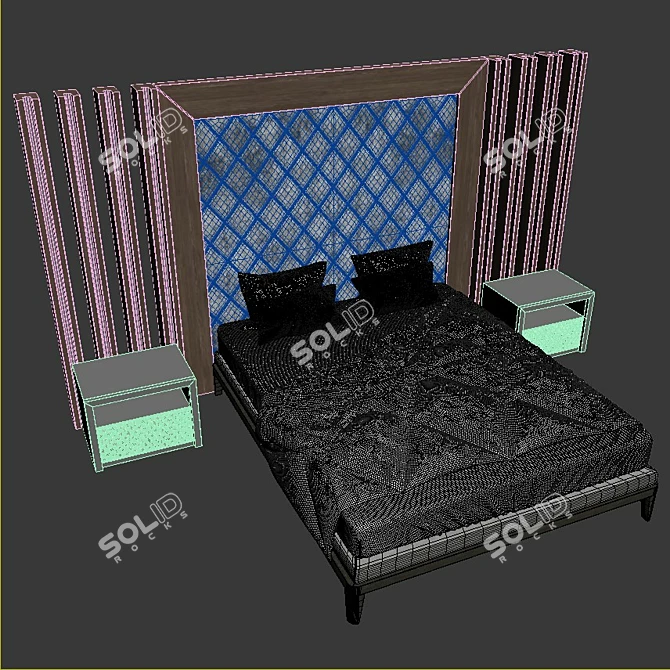 Elegant Dream Bed Set 3D model image 4