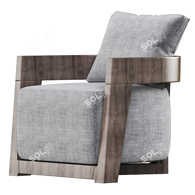 CINDY Armchair in Jesse Grey 3D model image 2