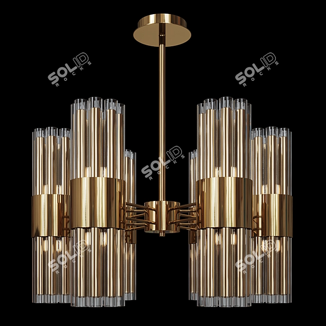 Elegant Hetel Lamp: D62 x 110 cm 3D model image 1