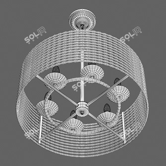 Zeta Lightstar Pendant Chandelier 3D model image 4