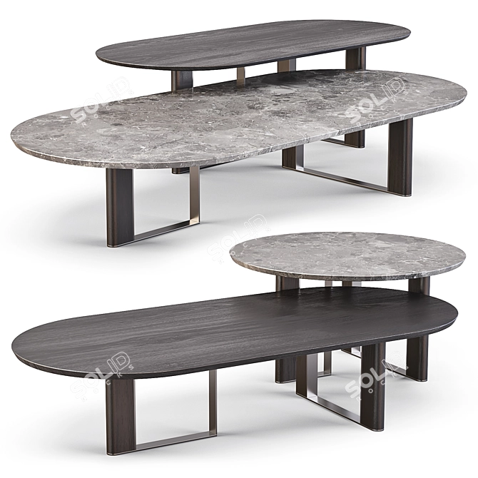 Plegat Coffee and Side Tables: Sleek Elegance for Every Space 3D model image 2