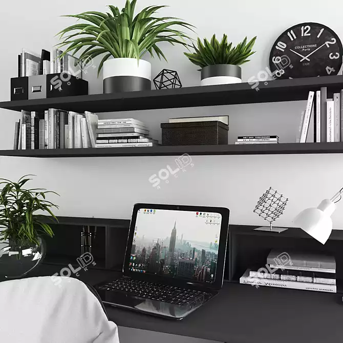 Sleek Office Essentials Set 3D model image 2