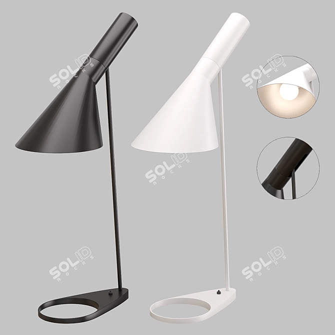 Elegant 56cm Table Lamp: Brighten Your Space 3D model image 3