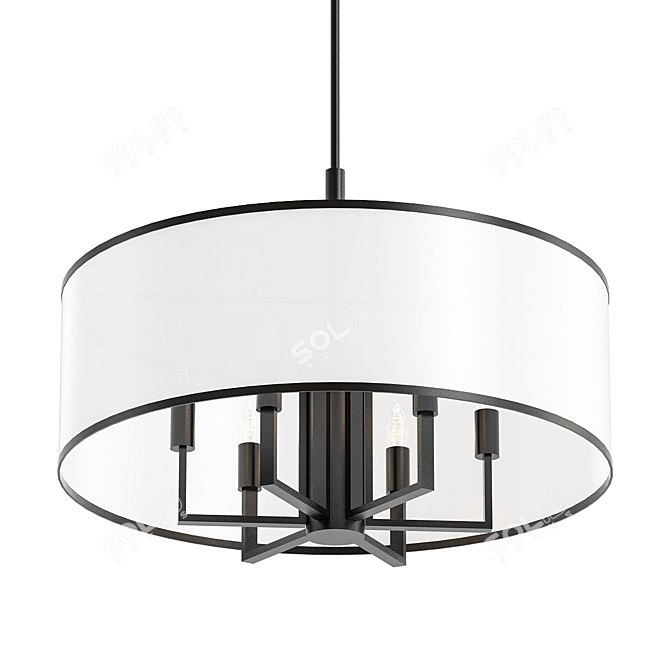 Bronze Pendant Light - 24" Wide 3D model image 1