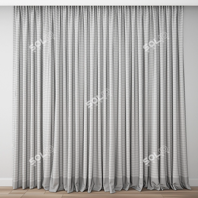 Elegant Curtain Model 3D model image 3