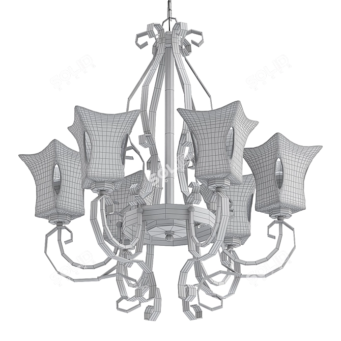 Vetraio Collection 31" Chandelier 3D model image 2