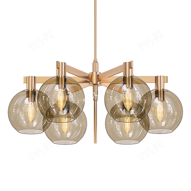 Elegant Carmella Globe Pendant 3D model image 1