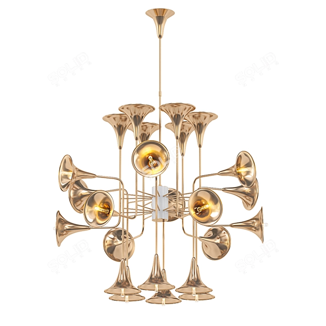 Botti Chandelier: Exquisite Illumination 3D model image 1