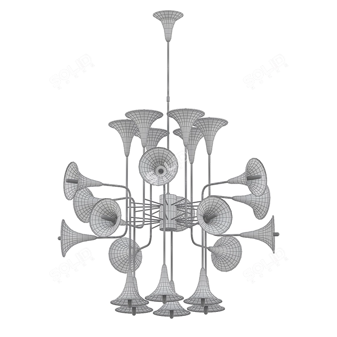 Botti Chandelier: Exquisite Illumination 3D model image 2