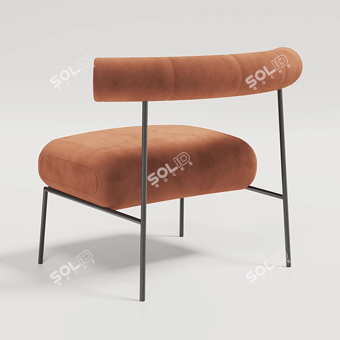 Velvet O-Armchair | Modern Design 3D model image 3