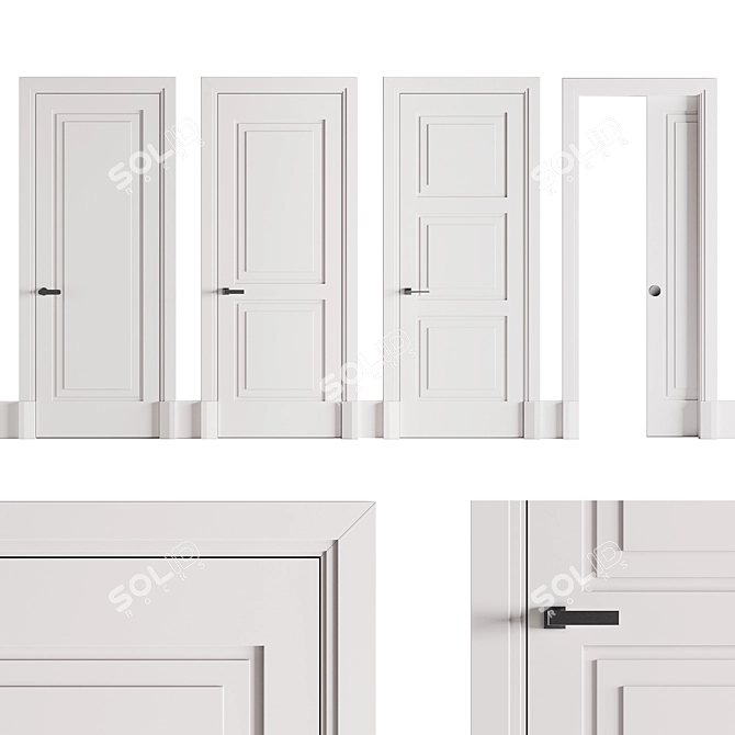 Modern and Stylish Lualdi Avenue Doors 3D model image 1