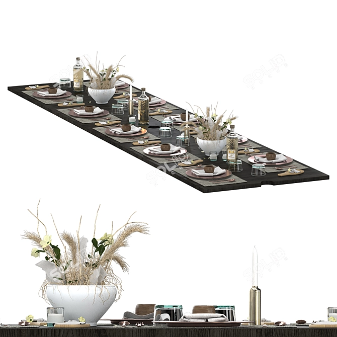 Dream Dining Table: Elegant & Functional 3D model image 5
