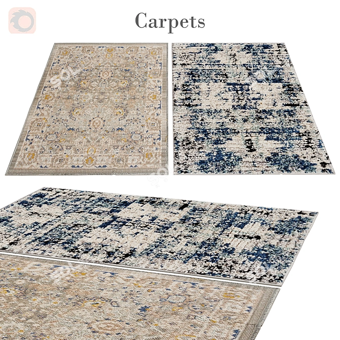 Luxury Diamond Rug 268 3D model image 1