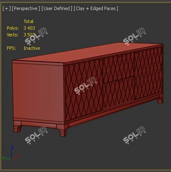 Title: Modern TV Stand | The Idea 3D model image 4