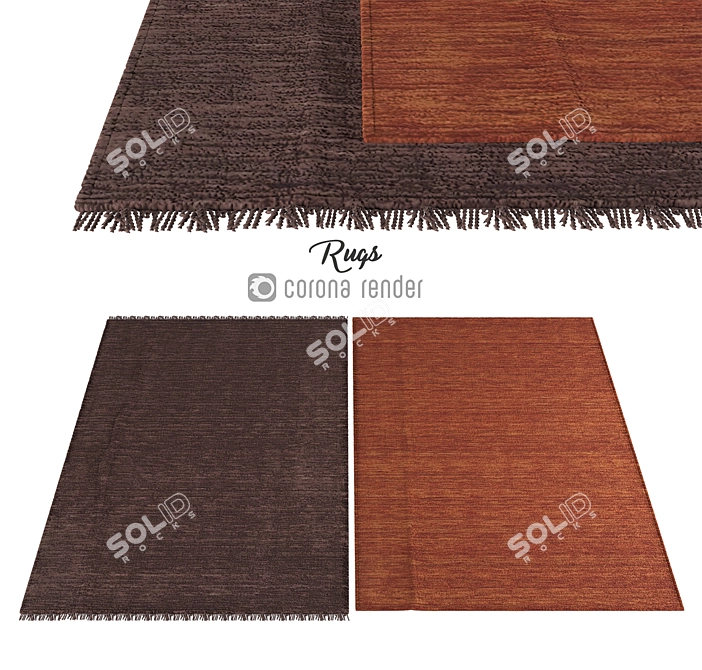 Modern Sky Grey Carpets 3D model image 1