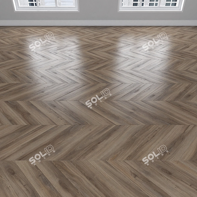 Oak Parquet: Herringbone, Linear & Chevron 3D model image 4