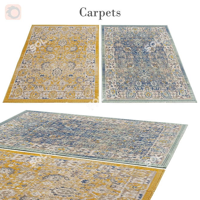 Durable Poly Rug - 3,888 Threads 3D model image 1