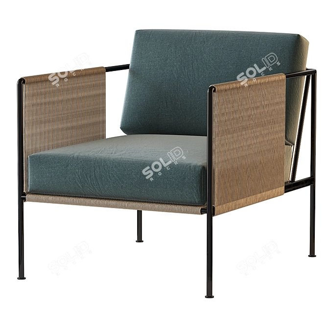 Garden Antibes Chair: Elegant Outdoor Seating 3D model image 1