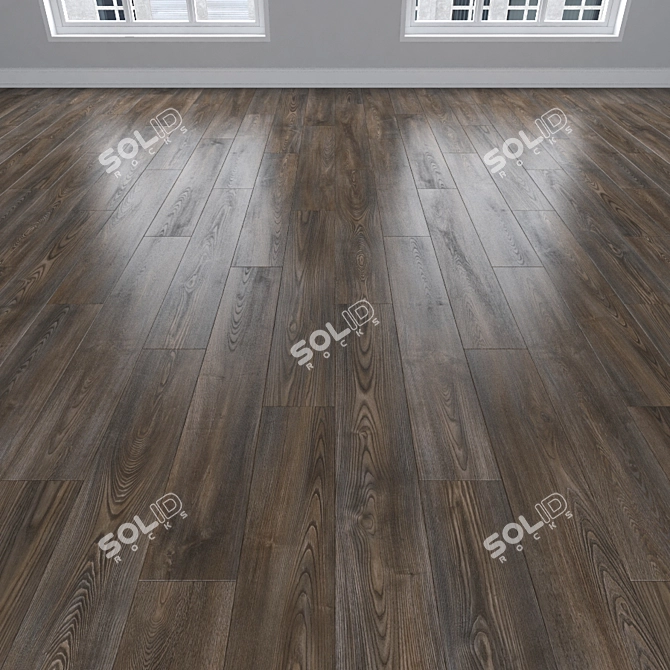 Parquet Oak: Herringbone, Linear, Chevron 3D model image 2