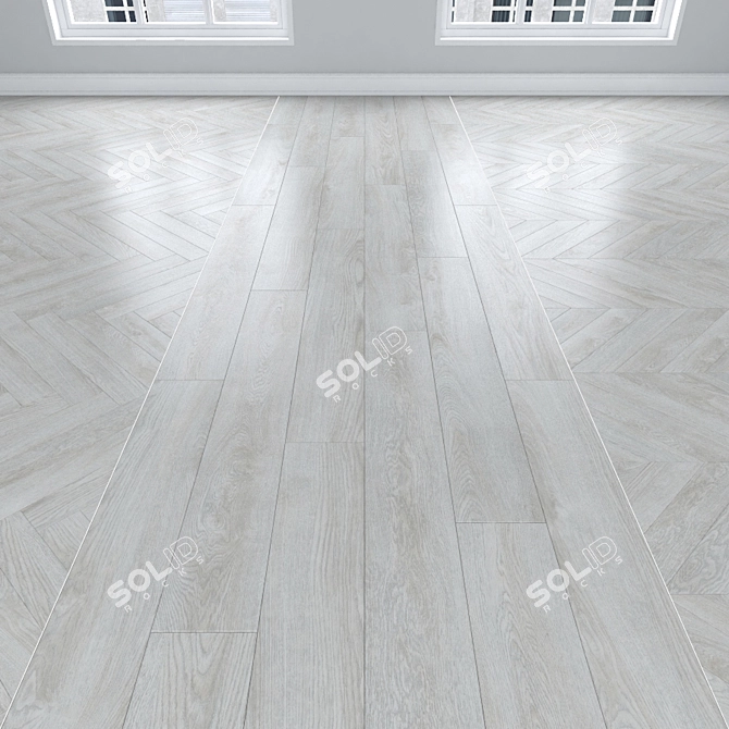 Oak Parquet: Herringbone, Linear, Chevron 3D model image 1