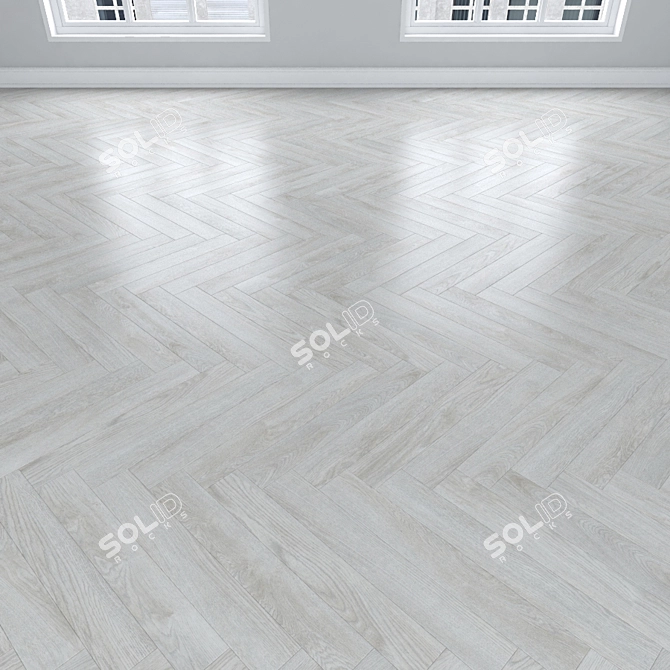 Oak Parquet: Herringbone, Linear, Chevron 3D model image 3