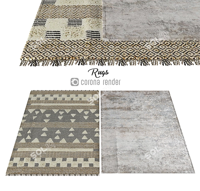 Elegant Home Carpets: Luxurious and Durable 3D model image 1