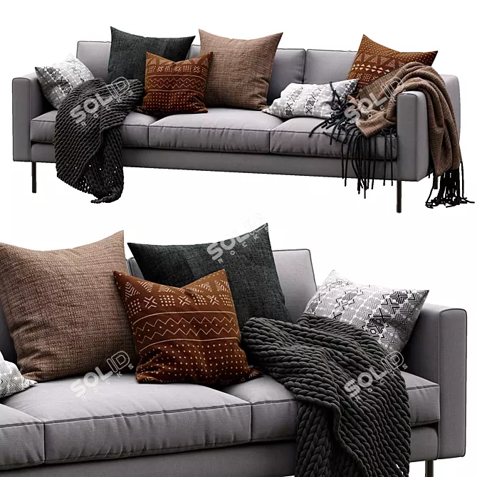 Elegant Loft Sofa by Moooi 3D model image 1