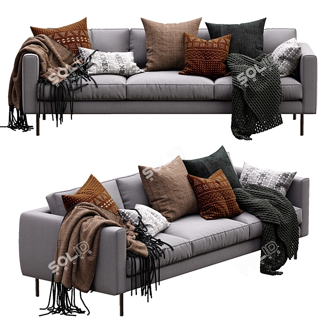 Elegant Loft Sofa by Moooi 3D model image 2