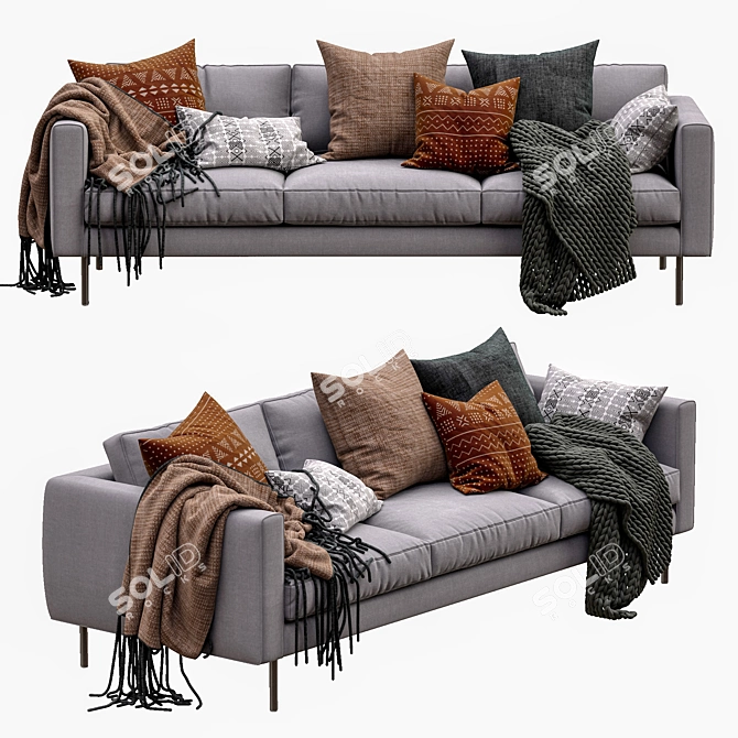 Elegant Loft Sofa by Moooi 3D model image 7