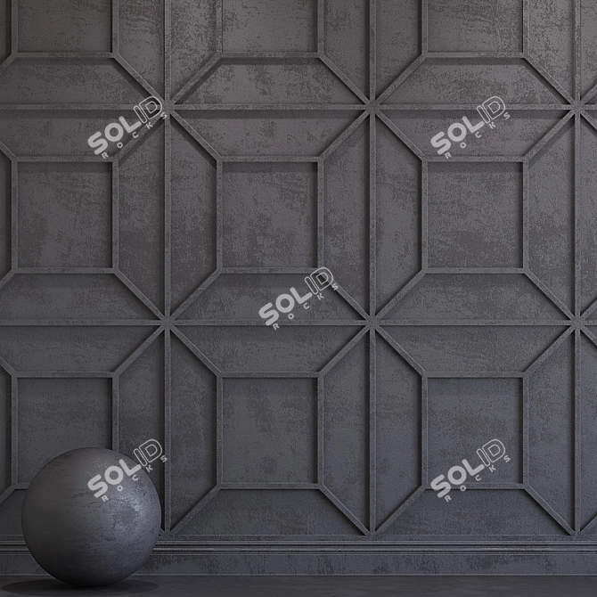 Elegant Molding Plaster: Volcanic Glass 3D model image 2