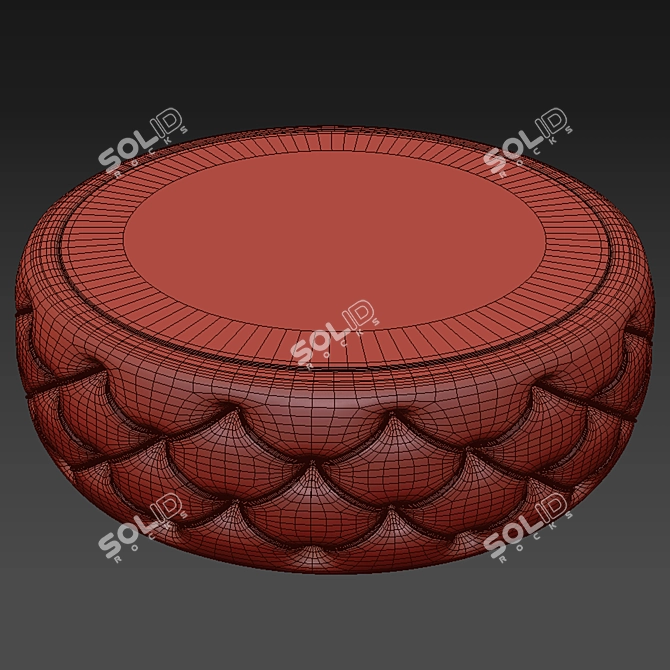 Elegant Oval Coffee Table 3D model image 3