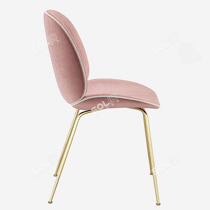 GUBI Beetle Velvet Dining Chair 3D model image 4