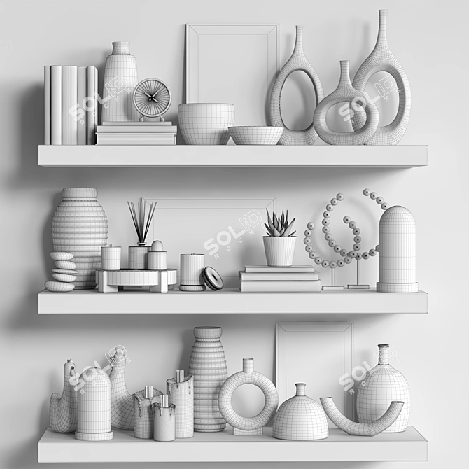 Elegant 10-Piece Decor Set 3D model image 5