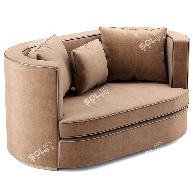 Elegant Love Sofa | High-Quality Design 3D model image 2