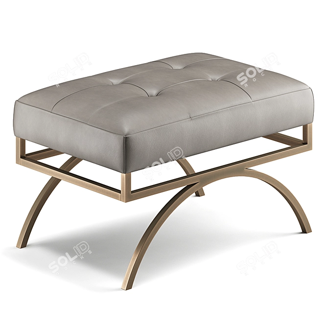 Elegant Arc Bench by Barbara Barry 3D model image 3