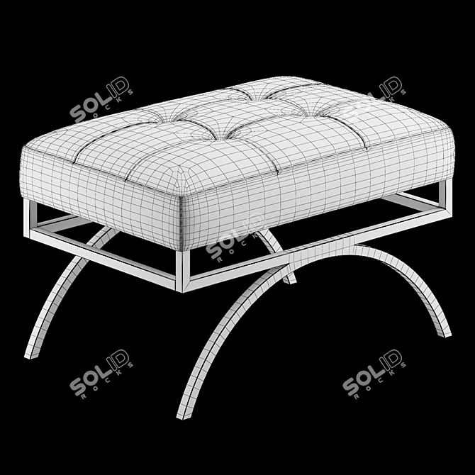 Elegant Arc Bench by Barbara Barry 3D model image 4