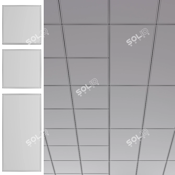Title: Perforated Metal Panels for Stylish Decor 3D model image 4
