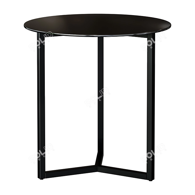 Modern Black Marae Side Table 3D model image 1