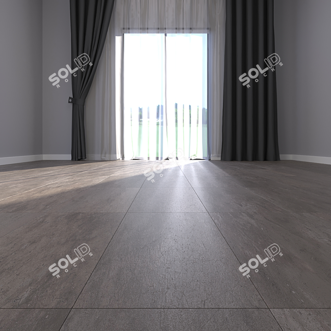 Hyper Taupe Floor: Multi-Texture, 30x60 cm 3D model image 2