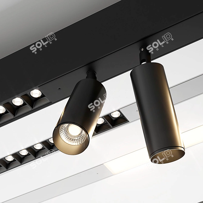 AQForm Rafter System Collection: Stylish and Versatile Lighting 3D model image 2