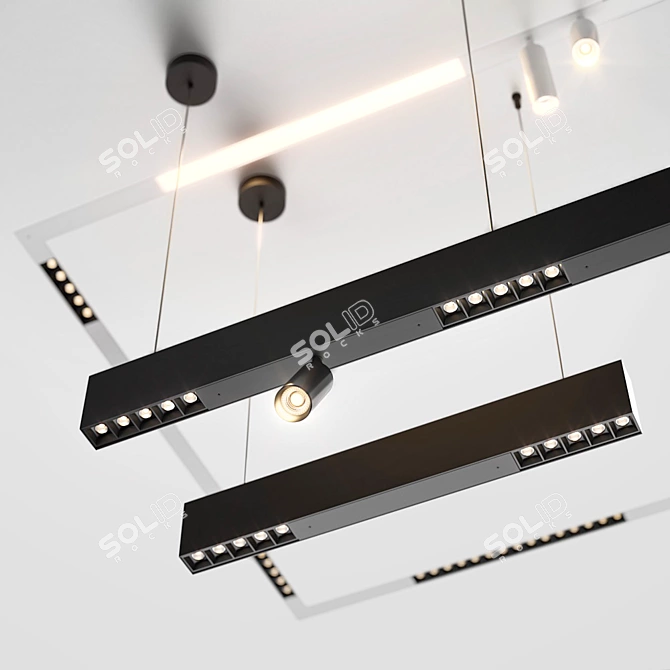 AQForm Rafter System Collection: Stylish and Versatile Lighting 3D model image 4