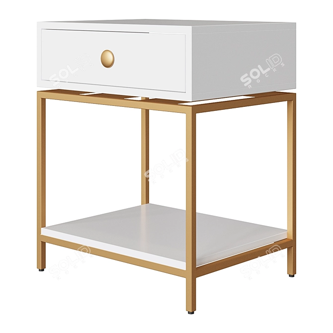 "Fletch" Loft Bedside Table 3D model image 1