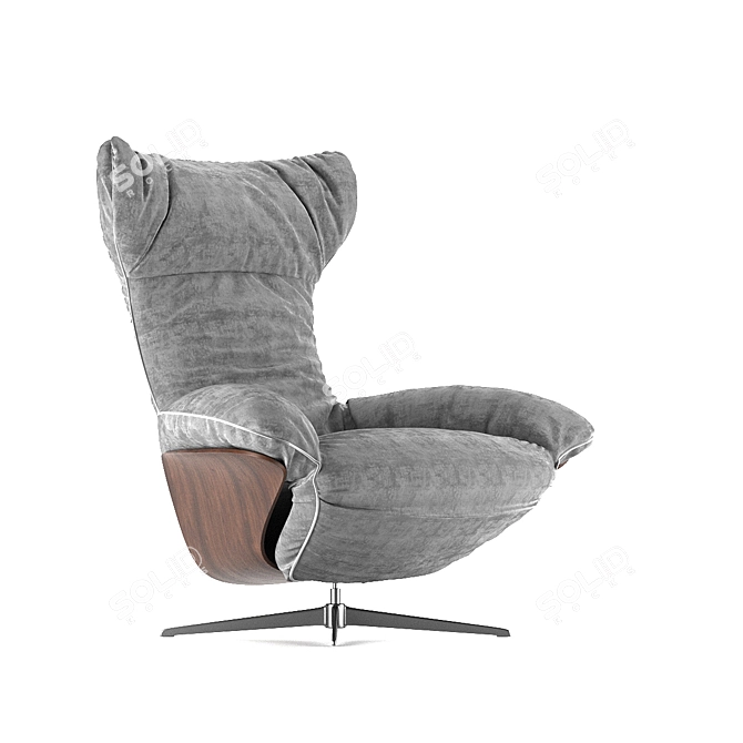 Modern Italian Natuzzi Armchair 3D model image 3