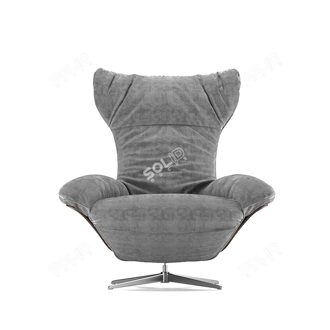 Modern Italian Natuzzi Armchair 3D model image 4