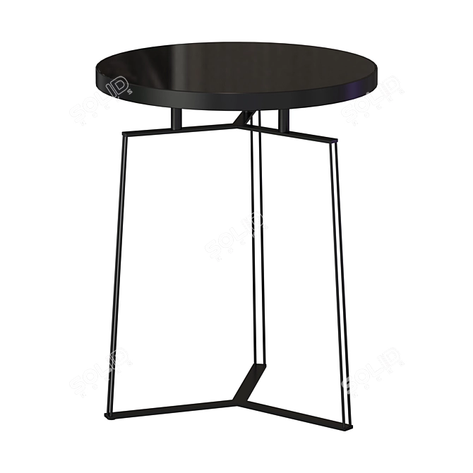 Radler Black Side Table 3D model image 1