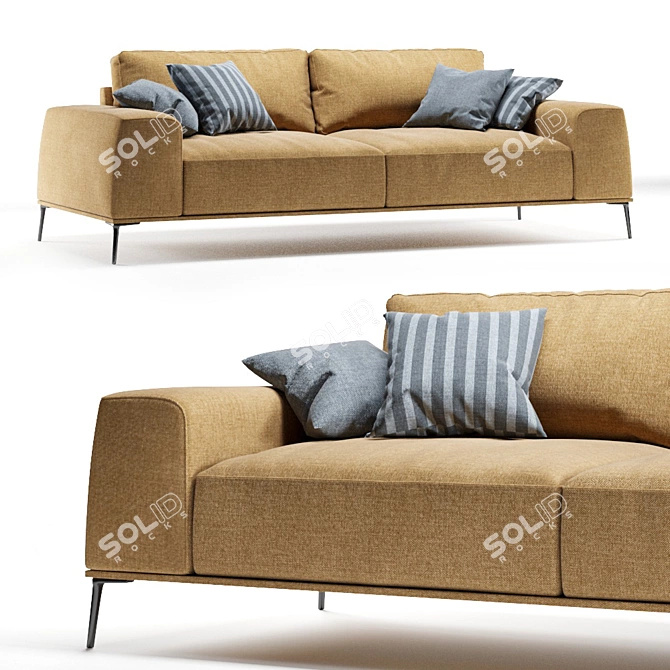 Elegant Montado Sofa: Luxurious Comfort 3D model image 1