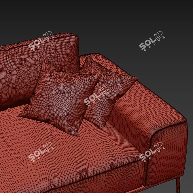 Elegant Montado Sofa: Luxurious Comfort 3D model image 3