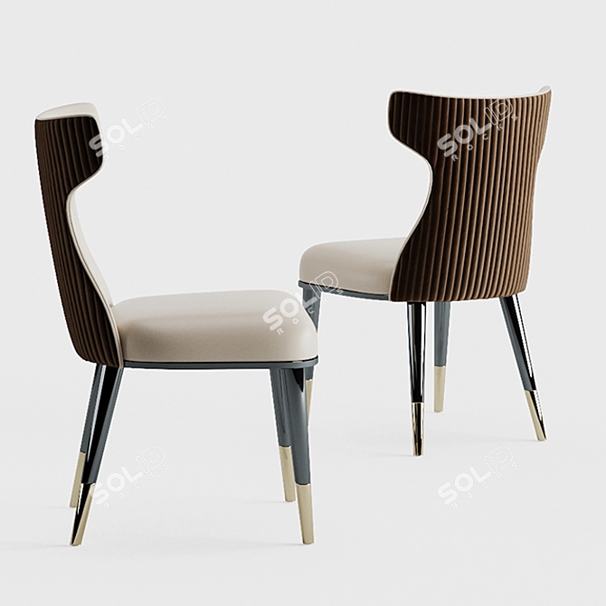 Elegant Beverly Chair: Perfect Blend of Style and Comfort 3D model image 2