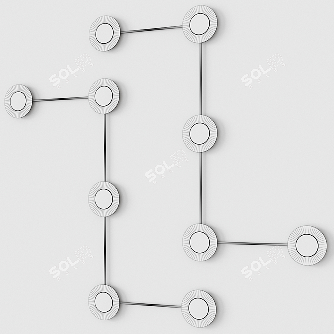 Cattaneo Vintage System: Modular Metal Wall Lamp 3D model image 2