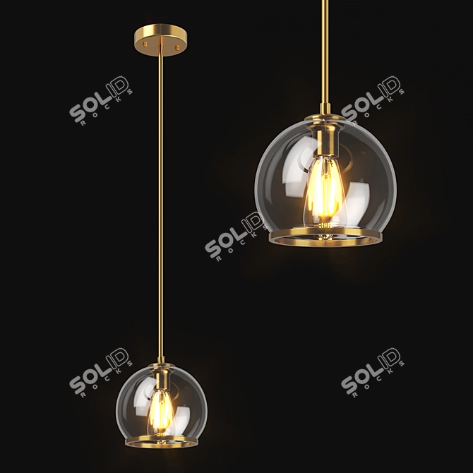 Modern Sferico Ceiling Light 3D model image 5